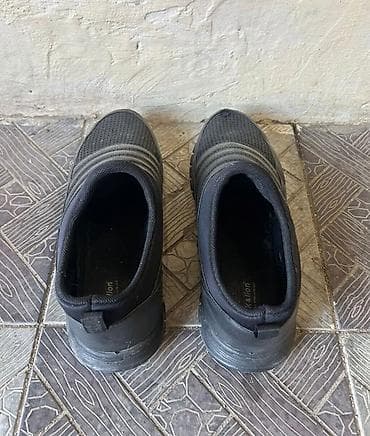 Qara rəngdə slip-on kişi ayaqqabısı - Üst hissə: nəfəsalan — 3