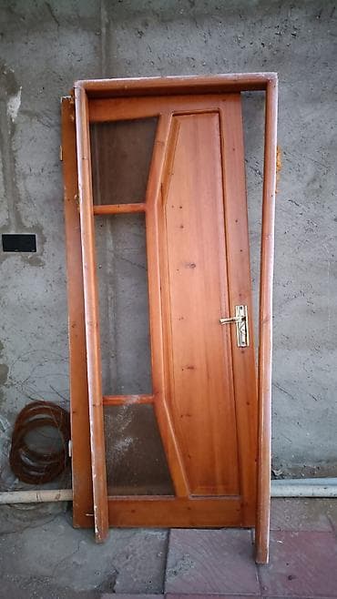 interyer: Taxta interyer qapısı – qutu və fittingslə - Material: ağac (açıq — 1