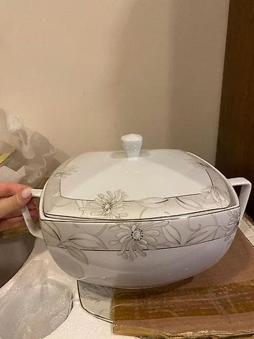 yemek desdi: Nahar dəsti, rəng - Ağ, Farfor, 12 nəfərlik, Türkiyə — 3