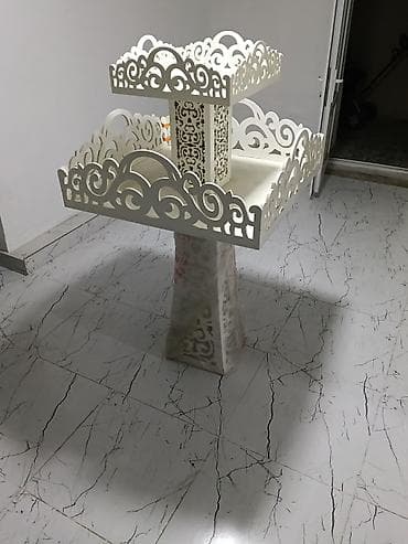 biskivit tortu: Tort və şiriniyyat qabı, rəng - Ağ — 4