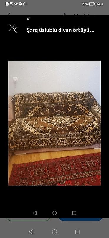 gilan tekstil: Divan üçün rəng - Qəhvəyi Yataq örtüyü — 1