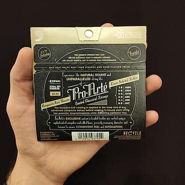 gitara simləri: Klassik neylon simlər Daddario EXP44 Komplektdə 6 sim var (3 neylon — 2