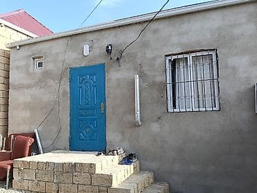ev ve torpaq: 3 otaqlı həyət evi - Plan: qonaq otağı mətbəxlə birlikdə, 2 yataq — 1
