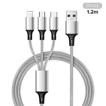 iphona: 3 başlıqlı (micro usb, type-c, iphone) şarj kabeli təqdim edirik — 3