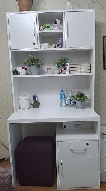 divar kitab refleri: Düz masa, Stulsuz, Polkalı, Siyirməli, Azərbaycan, MDF — 2