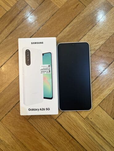 Samsung Galaxy A26 5G, 256 GB, rəng - Ağ, Sensor, Barmaq izi, İki sim kartlı lalafo.az -da Samsung Galaxy A26 5G, 256 GB, rəng - Ağ, Sensor, Barmaq izi, İki sim kartlı