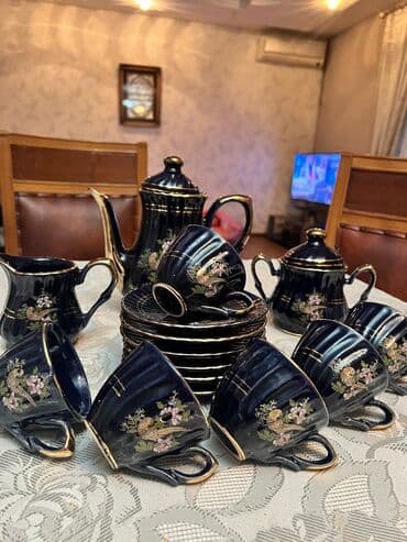 zerif cay detox: Çay dəsti, rəng - Qara, 6 nəfərlik — 1