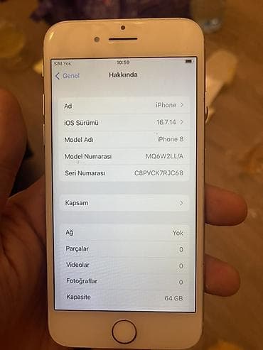apple 14: IPhone 8, 64 GB, Ağ, Barmaq izi — 7