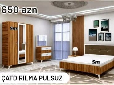 прихожая мебель: *Yataq otağı dəsti*. Sifarişlə hazırlanır *qiymət 690 azn* Rəng — 2
