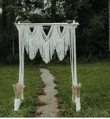 bertolesiya parca: Pano Boho üslubunda makrame divar bəzəkləri - Material: 100% pambıq — 9