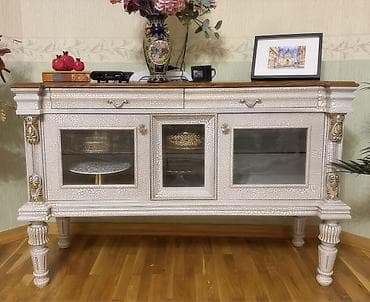 Qonaq otağı üçün, İşlənmiş, Açılan, Oval masa, 6 stul — 3