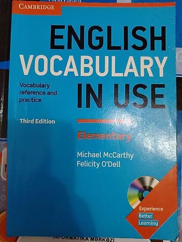 English Vocabulary In Use Elementary səviyyə üçün . İkinci əl yalniz lalafo.az -da English Vocabulary In Use Elementary səviyyə üçün . İkinci əl yalniz