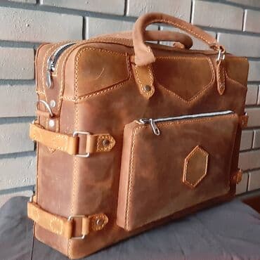 komputer case: Natural dəri portfel Dəri Portfel 100% Əl işi təbii Dəri çanta. Təbii — 5