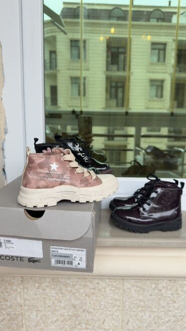 фирменная детская обувь: Ботинки, Для девочек, 37, Lacoste — 1