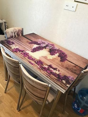 Metbex masa desti 120 azn. Masa acilir, 4 stulu var. Unvan Yasamal