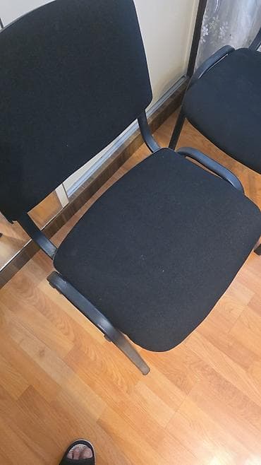 Ofis masaları: Qara rəngli ofis/konfrans stulları – 6ədəd dəst - Model: klassik — 5