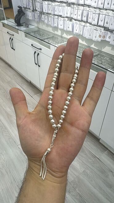 kehraba tesbeh: Gümüş təsbeh kolleksiyası.qiymet 100 m.dan baslayir - Material: gümüş — 2