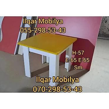 Oğlan və qız üçün, Yeni, Siyirməsiz, Bağça masası, Stulsuz