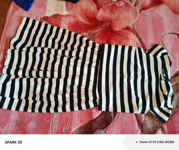 женские купальники в полоску: Повседневное платье, Миди — 2