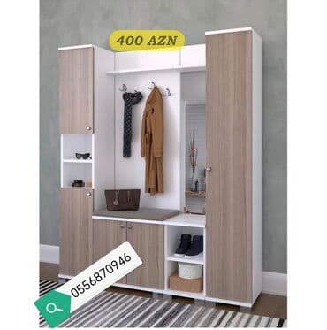 dehliz ucun oboylar: Yeni, Açılan, 2 qapılı Düz dolab, Dəhliz dolabı, Azərbaycan — 16