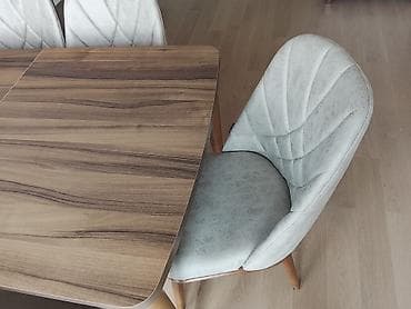 apşifka taxta: Mətbəx üçün, Yeni, Açılan, Dördbucaq masa, 6 stul — 2