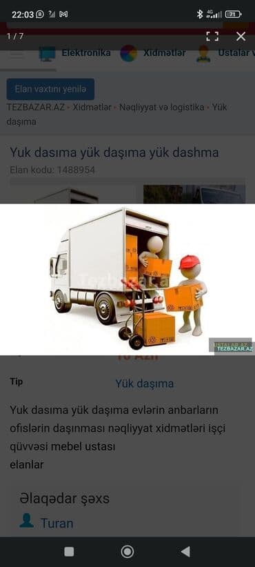 yuk daşımaları: Yuk dasima xidmeti evlerin,ofislerin,anbarların köçürülmesi,mebel — 7