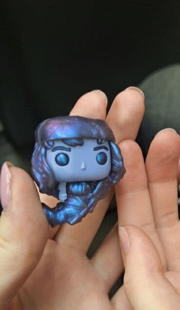 Əntiq saatlar: Mini kolleksiya fiquru – mavi-bənövşəyi mirvari parıltılı effektli — 1