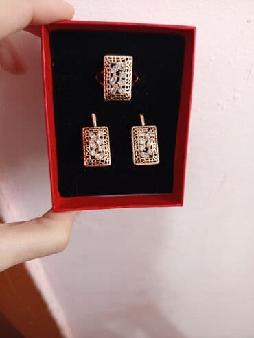 женские толстовки на молниями: Üzük və sırğalar - Metal: qızılı tonlu qirmizi rus qizili rengi - — 14