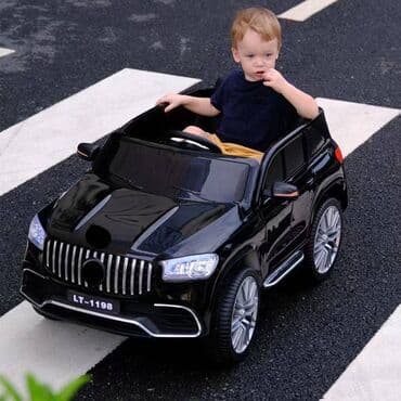 demir masin: Mercedes LT1198 uşaq elektrikli maşını / Məhsul qırmızı və qara — 3