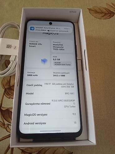 a7 samsung ekran: Honor X9c, 256 GB, rəng - Qara — 3