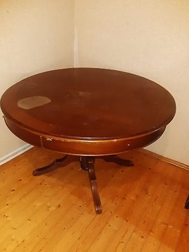 carpayı tek: Qonaq masası, İşlənmiş, Açılmayan, Taxta, Yumru masa — 2