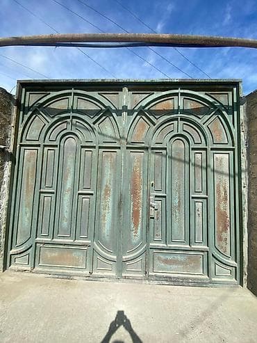 Qızdırıcı və isidicilər: Dəmir Həyət darvazası, Yana açılan, Mexaniki, Qapı ilə, rəng - Yaşıl, Kredit yoxdur — 1