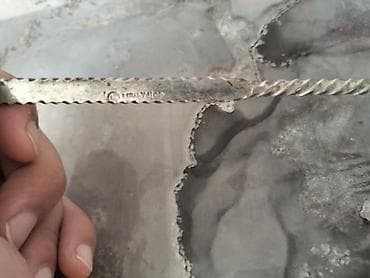 balta: Antik balaca kepçe qaşıq - Material: metal (üzərində istehsal damğası — 2
