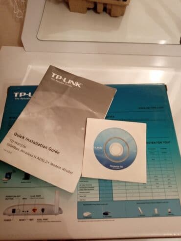 router: TP-LINK
1-Port 150Mbps
Wireless N ADSL2+
Modem Router — 7