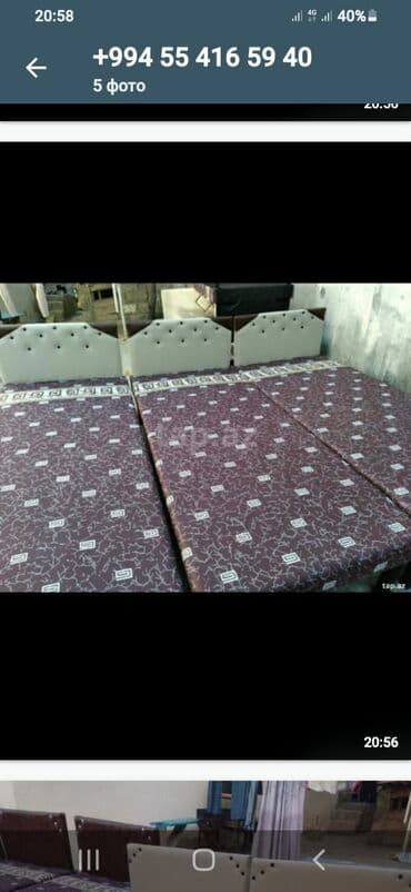 Çarpayılar təzə Hazırları var 1 nəfərlik 60 manat 2 nəfərlik 110 manat — 1