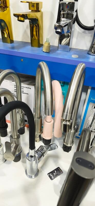 donuz eti: Mətbəx və hamam üçün müxtəlif model qarışdırıcı kranlar - Material — 1