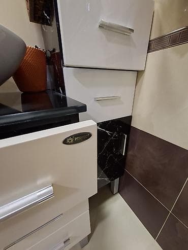hamam ucun aksessuarlar: Vanna otağı üçün “PERFECT” markalı lavabo dolabı dəsti Xüsusiyyətlər — 2
