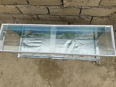 lalafo keci satisi: Şüşə akvarium – geniş ölçülü, dekorativ fonlu Uzunluq - 110 Eni - 28.5 — 4