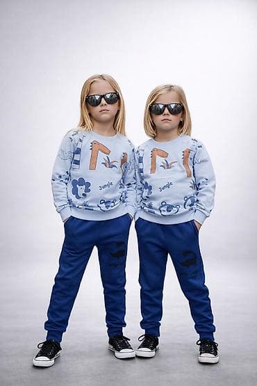 Dəstlər: Uşaq idman dəsti – sweatshirt + şalvar - Model: uniseks, 2 hissədən — 2