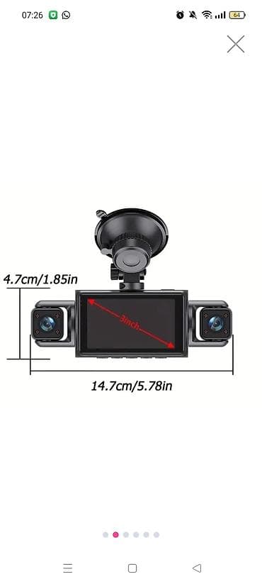 Avtomobil DVR Kamera – 1080P FHD, 170° ön bucaq, 140° arxa və sol — 5