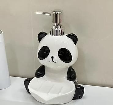 • SİFARİŞLƏ GƏTİRİLİR 🛍️ • Panda formalı 2‑in‑1 maye sabun dispenseri