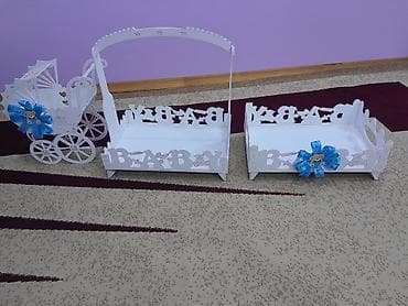 dırnaq bəzəkləri: Yeni doğulan üçün dekorativ dəst – 3 hissədən ibarət ağ rəngli tematik — 2