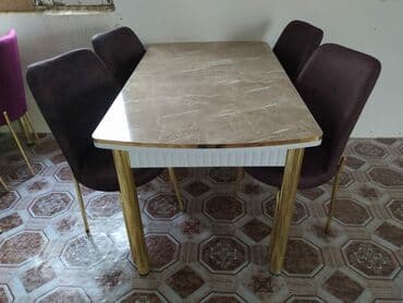 metbex stol stulları qiymetleri: 🇹🇷Türk istehsalı Möhtəşəm ✨✨ Kuxna üçün stol stul dəsti 4 stul 1 — 9