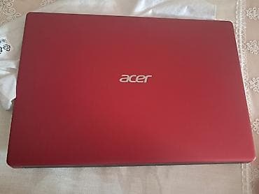 Acer Aspire 3 noutbuku – qırmızı rəngli korpus, tam ölçülü klaviatura