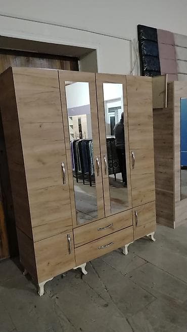 qapi avropa: Yeni, 4 qapılı, Güzgülü, Ağ, Digər material, Açılan, Düz dolab — 1