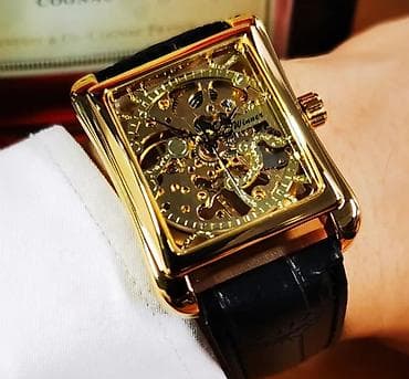 dəmir saatlar: Yeni, Qol saatı, Winner, rəng - Qızılı — 3