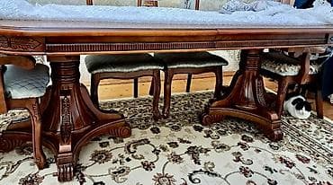 Qonaq otağı üçün, Oval masa, 8 stul