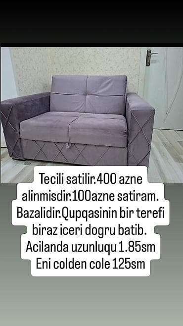 Di̇van-kravat, Açılan, Bazalı, Parça, Çatdırılma yoxdur