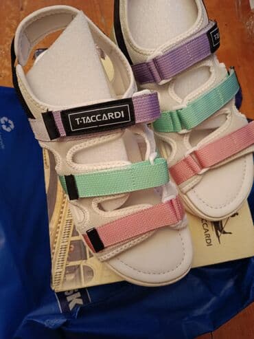 лето в пионерском галстуке купить бишкек: T.Taccardi qadın/körpə sandal modeli - Rəng: ağ baza, pastel rəngli — 4