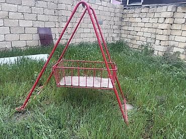 işlenmiş mebel: Oturacaq-yelləncək, Zontiksiz, Metal — 2